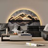 Éclairage LED abstrait moderne de 800mm, peinture murale décorative pour salon