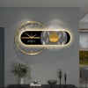 600mm Modern LED Black & Gold Geometric Silent Metal Wall Clock