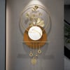 Décoration murale géométrique 3D moderne en forme de feuille de ginkgo en métal doré, 1180 mm, avec accent marbré