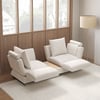 Sofá-cama conversível de linho branco de 2 lugares