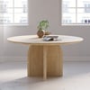 1500mm Modern Round Dining Table & 8 Modern Upholstered Light Gray Velvet Dining Chairs