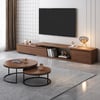 Fero Extendable Walnut TV Stand & Nesting Coffee Table Set