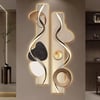 Art mural acrylique multicolore géométrique abstrait moderne de 1000 mm avec rétroéclairage LED
