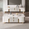 Ensemble meuble TV et table basse Artus en pierre frittée