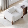 Curva Boucle Accent Chair with Wood Frame