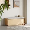 Wooden Shoe Storage Bench with Cushion