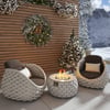 Cocaro 3-Pieces Winter Outdoor Smokeless Fire Pit Set with 2 Rotatable Chairs