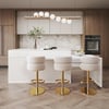 Modern 81"–106" Extendable Sintered Stone Kitchen Island with Doors & Drawers, White