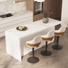 1830 mm Modern Kitchen Island with 3 Swivel Backrest Bar Stools
