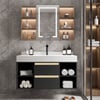 1000mm Floating Bathroom Vanity Ceramic Sink & Single Lever Tall Waterfall Basin Tap