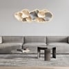 Textured Design Wall Decor in White and Gray with LED Light