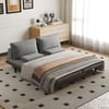 79" Queen Cotton & Linen Convertible Sleeper Sofa with Pillows