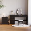 LED Mirror Makeup Vanity Set with 2 Smart Nightstands