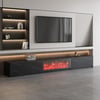 87" Sintered Stone LED Flame TV Stand with 2 Drawers