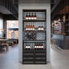 70.9" Industrial Standing Wine Rack Glass Rack in Black