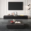 87" Sintered Stone Electric Fireplace Humidifier TV Stand & 39" Coffee Table Set