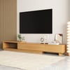 Meuble TV extensible Quoint 179 à 255 cm en bois avec 3 tiroirs - naturel