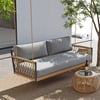 Ropipe Outdoor Aluminum & Rope Weave 2-Seater Swing Sofa in Dark Gray