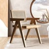 Archic Natural Wood Dining Chair with Armrest, 1 Piece