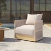 Costra Outdoor Aluminium & Rope Weave Swivel Lounge Chair in Ivory
