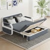 154 cm 2-Seater Cotton & Linen Convertible Sofa Sofa with Storage