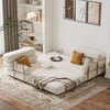 81" Queen 3-Seater Chenille Velvet 4 in 1 Futon Convertible Sleeper Sofa