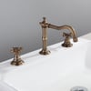Rubinetto tradizionale per lavabo da bagno a doppia maniglia Chester, con beccuccio vittoriano