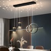 Moderne Kücheninsellicht Schwarz geometrisches Sternenhimmel Design mit 3 einstellbare Lichtmodi
