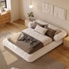 Queen Size Boucle Upholstered Cloud Floor Bed Frame