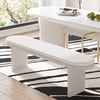 Fluve 1600mm White Dining Bench with Boucle Removable Cushion