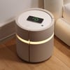 Saddle Leather 2-Drawer Smart LED Bedside Table with Wireless Charging