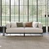2100mm 3-Seat Velvet Modern Sofa with metal legs