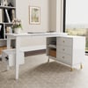 Ultic 47" L-Shaped White Rotating Desk with Storage