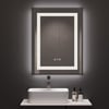 800mm x 600mm Frameless Rectangle LED Bathroom Mirror with Anti-Fog & Bluetooth Speaker