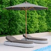 Cocaro Outdoor Aluminum & Rope Weave Adjustable Chaise Lounge in Gray, Set of 2