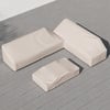 Fundas de lona resistente 600D impermeables para conjunto de salón de jardín - beige