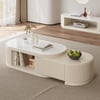 Velar 120 - 170 cm Extendable Fluted Coffee Table with Sintered Stone Top & Storage
