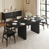 Japandi 140 - 220 cm Extendable Black Dining Table, Seats 4-8