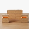 Krila Natural 6-Drawer Dresser & 2 Smart Nightstands Set