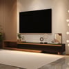 Quoint 71"-100" Extendable TV Stand with 3 Drawers & Light