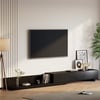 Crator 120 cm - 250 cm Black Extendable TV Unit with 3 Drawers