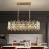 Clyvra 790mm Moderne Kristall Gold Deckenleuchten mit verstellbarer Höhe und Helligkeit