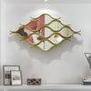 39.4" Glam Irregular Geometric Gold Metal Abstract Wall Mirror for Entryway