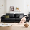 102" Faux Leather Convertible 3 Seater Sleeper Sofa