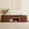 2100mm Ash Wood Fluted TV Stand for UST Projector