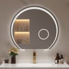 700mm Wide LED Bathroom Mirror Dimmable with 3X Magnifier & Anti-Fog