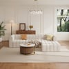 3023 mm 6-Piece Velvet Channel Tufted Upholstered Modular Sectional Sofa