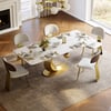 Dining Set 71.3" Sintered Stone Dining Table with 6 Chairs