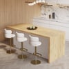 Modern 72" Wood Kitchen Island with Storage, White & Natural