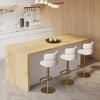 Modern 1830 mm Wood Kitchen Island with Storage, White & Natural
